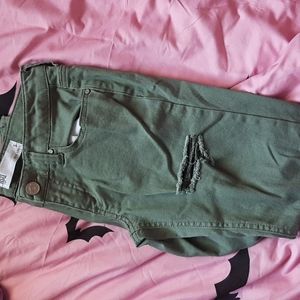 Distressed olive RSQ jeans size 5